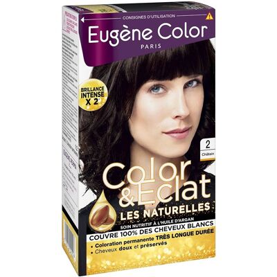 EUGÈNE COLOR Coloration Permanente Longue Durée - Castaño - Publicité EUGÈNE COLOR Coloration Permanente Longue Durée - Castaño - Publicité