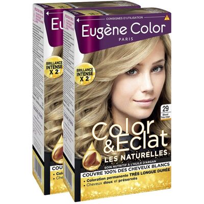 EUGÈNE COLOR 29 Blond Très Clair - Coloration Permanente - Publicité EUGÈNE COLOR 29 Blond Très Clair - Coloration Permanente - Publicité