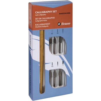 BRAUSE Kalligrafisetti med 6 Stift och Trästöd BRAUSE Kalligrafisetti med 6 Stift och Trästöd