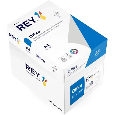 Rey Office A4 80g Weiß Kopierpapier Packung von 5 Rey Office A4 80g Weiß Kopierpapier Packung von 5