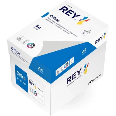 Rey Office Papier A4 80g Blanc Éco-responsable - 2500 Feuilles - Publicité Rey Office Papier A4 80g Blanc Éco-responsable - 2500 Feuilles - Publicité