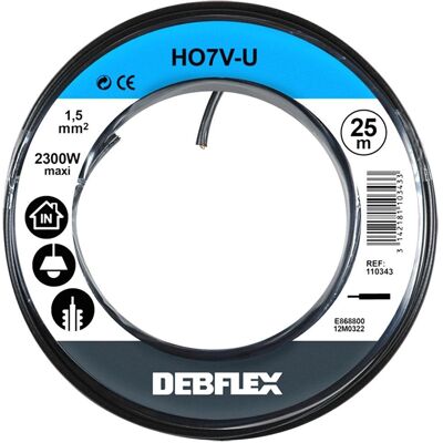 Szilárd magú elekromos kábel - 25M - H07V-U 1,5mm² - Czarny Szilárd magú elekromos kábel - 25M - H07V-U 1,5mm² - Czarny