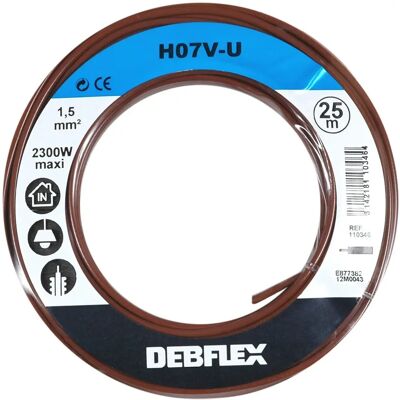 Câble rigide DEBFLEX H07V-U 1,5mm² - 25m Câble rigide DEBFLEX H07V-U 1,5mm² - 25m