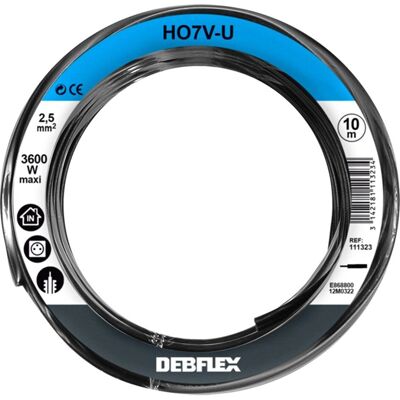 Debflex Rdzeń Miedziany 2,5mm² Sztywny Kabel - 10m Debflex Rdzeń Miedziany 2,5mm² Sztywny Kabel - 10m
