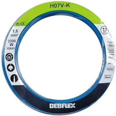 DEBFLEX HO7V-K 1.5mm² Blau Flexibele PVC Kabel DEBFLEX HO7V-K 1.5mm² Blau Flexibele PVC Kabel