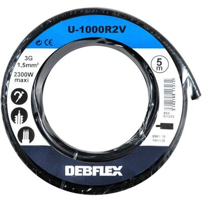 DEBFLEX - U1000 R2V 3G 1,5mm² - Noir DEBFLEX - U1000 R2V 3G 1,5mm² - Noir