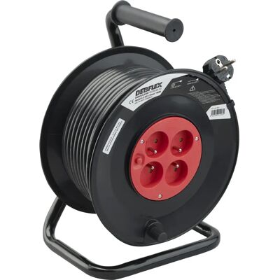 Carrete de extensión DEBFLEX 40m - 4 tomas Carrete de extensión DEBFLEX 40m - 4 tomas
