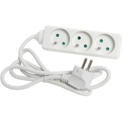 DEBFLEX - Vit 3-uttag Strömbrytare DEBFLEX - Vit 3-uttag Strömbrytare