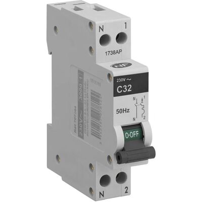 Interrupteur modulaire Debflex 32A - Protection contre courts-circuits - Publicité Interrupteur modulaire Debflex 32A - Protection contre courts-circuits - Publicité