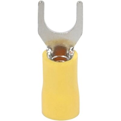DEBFLEX 711079 - 10 stuks vorkklemmen - 6mm doorsnede - Geel DEBFLEX 711079 - 10 stuks vorkklemmen - 6mm doorsnede - Geel
