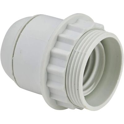 Prise E27 Blanche 58mm - Douille pour luminaire - Publicité Prise E27 Blanche 58mm - Douille pour luminaire - Publicité