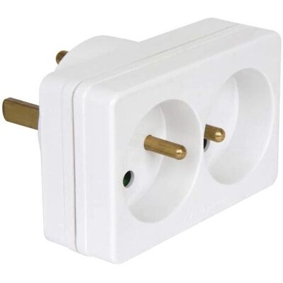 Adaptateur électrique DEBFLEX 20A 2P+T vers 16A 4400W - Blanc Adaptateur électrique DEBFLEX 20A 2P+T vers 16A 4400W - Blanc