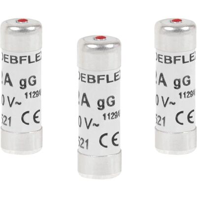 Bezpieczniki z wskaźnikiem Debflex 16A 400V 3 sztuki Bezpieczniki z wskaźnikiem Debflex 16A 400V 3 sztuki