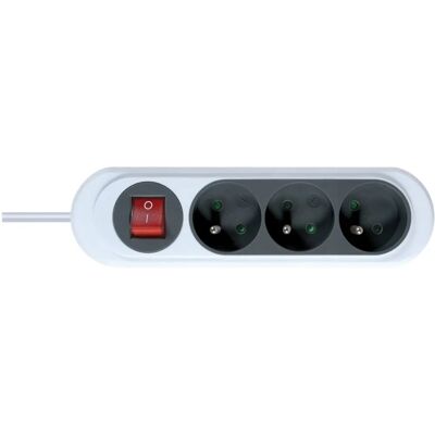 DEBFLEX Multiprise avec Interrupteur - 3 Prises - Anthracite - Publicité DEBFLEX Multiprise avec Interrupteur - 3 Prises - Anthracite - Publicité