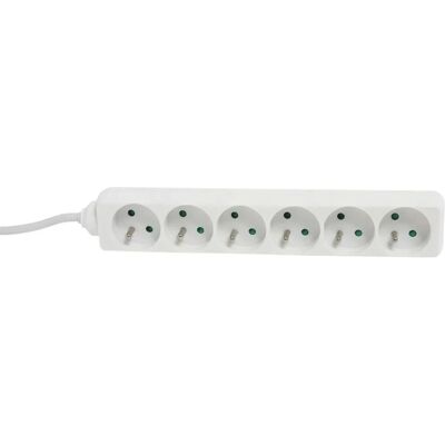 Blocco a 6 prese bianco Debflex - Accessori elettrici Blocco a 6 prese bianco Debflex - Accessori elettrici