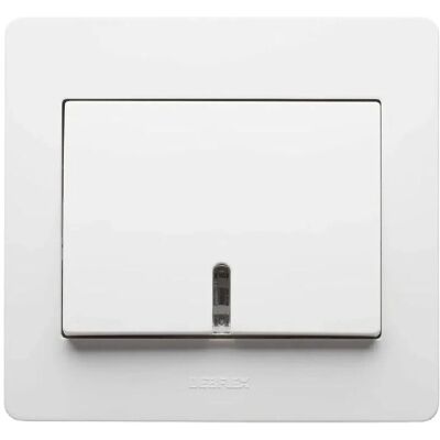 DEBFLEX DIAM2 Schalter mit LED - Weiß - 10A 250V DEBFLEX DIAM2 Schalter mit LED - Weiß - 10A 250V