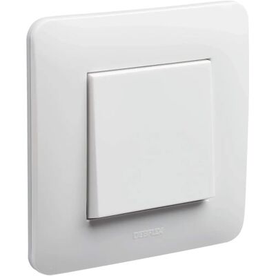 Interrupteur Murale Complet Debflex - Blanc, 85x85x41mm - IP20 - 10A - Publicité Interrupteur Murale Complet Debflex - Blanc, 85x85x41mm - IP20 - 10A - Publicité