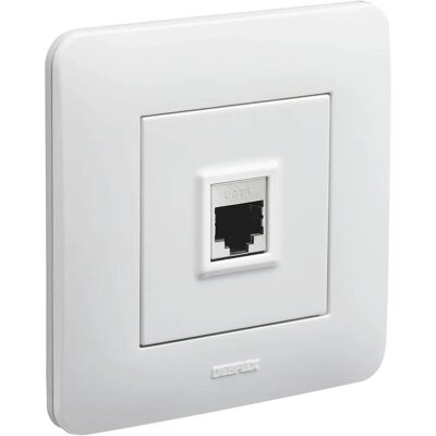 Debflex Prise RJ45 Complète Blanc Brillant - Prise électrique - Publicité Debflex Prise RJ45 Complète Blanc Brillant - Prise électrique - Publicité