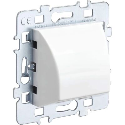 Prise encastrée blanche avec sortie de câble - Prise électrique - Publicité Prise encastrée blanche avec sortie de câble - Prise électrique - Publicité