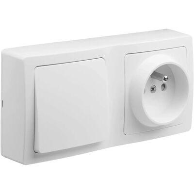Debflex Biała kontakt na powierzchni 2P+T - Gniazdko elektryczne Debflex Biała kontakt na powierzchni 2P+T - Gniazdko elektryczne
