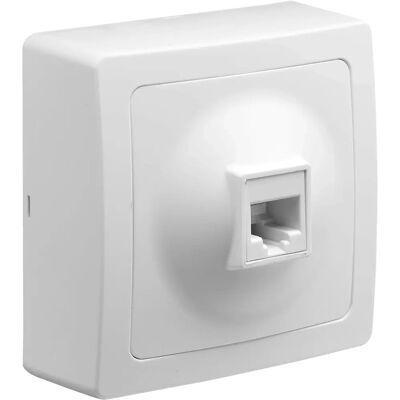 Debflex RJ45 Gniazdo na ścianę - Ethernet Kategoria 6 - Białe Debflex RJ45 Gniazdo na ścianę - Ethernet Kategoria 6 - Białe