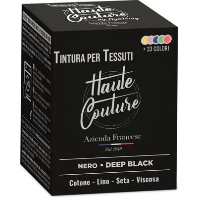 Teinture textile Haute Couture noir - Fibres naturelles, 350g - Publicité Teinture textile Haute Couture noir - Fibres naturelles, 350g - Publicité