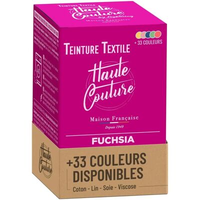 Teinture textile fuchsia Haute Couture - Machine sûre - Publicité Teinture textile fuchsia Haute Couture - Machine sûre - Publicité