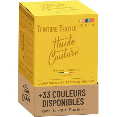 Teinture textile Haute Couture Jaune Safran - 350g - Publicité Teinture textile Haute Couture Jaune Safran - 350g - Publicité