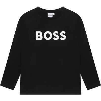 Hugo Boss Svart Langermet Genser - Genser for Gutter Hugo Boss Svart Langermet Genser - Genser for Gutter