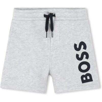 BOSS - Shorts en Molleton - Grey Mélange Navy - 9 miesięcy - Shorts BOSS - Shorts en Molleton - Grey Mélange Navy - 9 miesięcy - Shorts