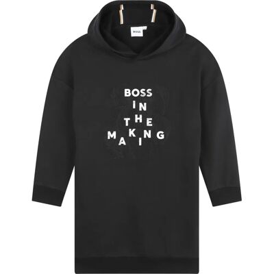 Boss Kids Huvtröja Klänning - Signatur Bomull Boss Kids Huvtröja Klänning - Signatur Bomull