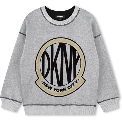 DKNY D60185 Sweatshirt - Unisex, Grau, Logo DKNY D60185 Sweatshirt - Unisex, Grau, Logo