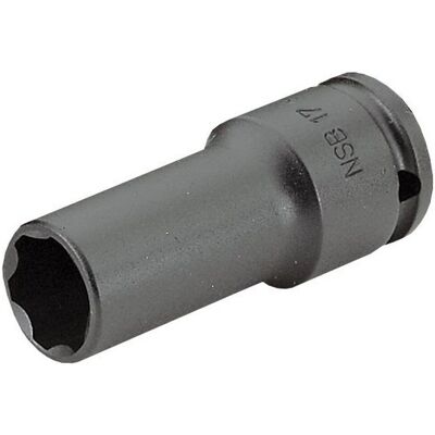 Facom Vaso de Impacto 17mm - 1/2" - Pared delgada - Hexágono convexo - 80mm Facom Vaso de Impacto 17mm - 1/2" - Pared delgada - Hexágono convexo - 80mm