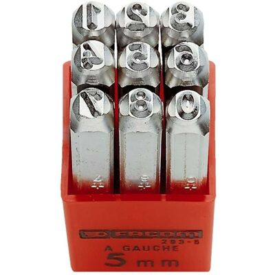 Facom 293A.8 Chiave a anello e set di punzoni - altezza 2-8mm Facom 293A.8 Chiave a anello e set di punzoni - altezza 2-8mm