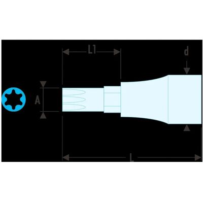 Facom D.34b7l - Embout de tournevis 1/2" Ribe Long - Embout de tournevis Facom D.34b7l - Embout de tournevis 1/2" Ribe Long - Embout de tournevis
