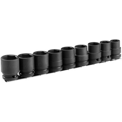 Set di 9 bussole a impatto 1/2" con supporto Facom Set di 9 bussole a impatto 1/2" con supporto Facom