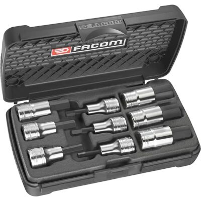 Facom Steckschlüssel-Set - 9 Stück, 5-19mm, 1/2 Zoll Facom Steckschlüssel-Set - 9 Stück, 5-19mm, 1/2 Zoll