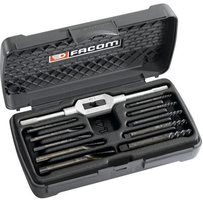 Facom 285.J10 Juego de Extractores de Espárragos, Llaves y Brocas - Set of Stud Pullers, Tap Wrenches, Drills Facom 285.J10 Juego de Extractores de Espárragos, Llaves y Brocas - Set of Stud Pullers, Tap Wrenches, Drills