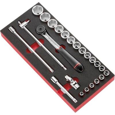 Modulo di bussole FACOM - Set da 22 pezzi 1/2'', compatibile con sistemi modulari Modulo di bussole FACOM - Set da 22 pezzi 1/2'', compatibile con sistemi modulari