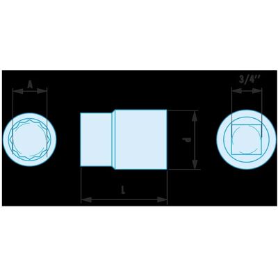 Facom K.21sr - Klucz nasadowy bez iskrzenia 3/4" 21mm Facom K.21sr - Klucz nasadowy bez iskrzenia 3/4" 21mm