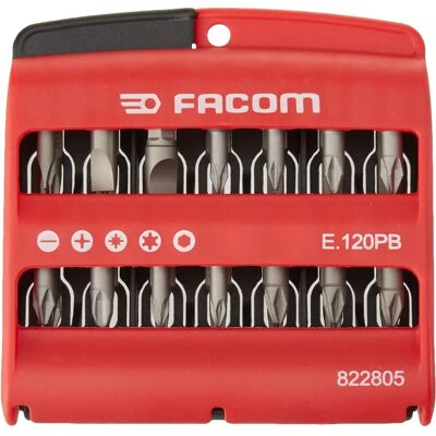 Set di 28 inserti per cacciavite Facom - Custodia in nylon resistente Set di 28 inserti per cacciavite Facom - Custodia in nylon resistente