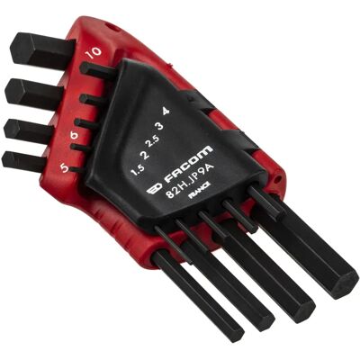 Facom 82H.JP9A Hexagon Key Set - 9 pcs, Metric, Compact Storage Facom 82H.JP9A Hexagon Key Set - 9 pcs, Metric, Compact Storage