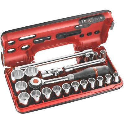 Facom Steckschlüssel-Set 1/2" D-Box, 21-teilig S.360dbox112 Facom Steckschlüssel-Set 1/2" D-Box, 21-teilig S.360dbox112