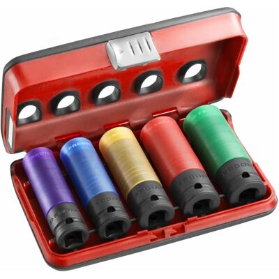 Facom NSI.5LPB Felgen Steckschlüssel-Set - 5 Größen 1/2" Facom NSI.5LPB Felgen Steckschlüssel-Set - 5 Größen 1/2"