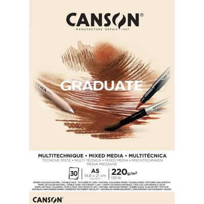 Canson Graduate Természetes Mix Media A5 Canson Graduate Természetes Mix Media A5