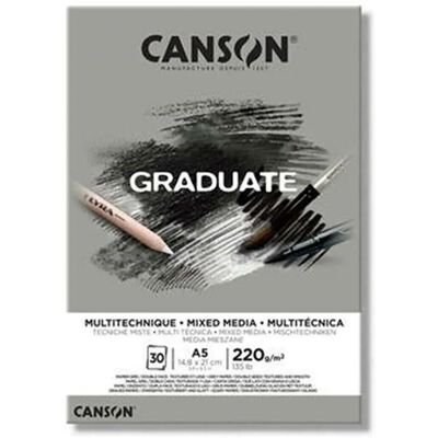 Bloc de Dessin Gris Canson - Papier Mix Média Bloc de Dessin Gris Canson - Papier Mix Média