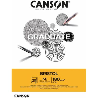 Bloc de dessin Canson A5 Blanc - 20 feuilles - 180g/m² - Publicité Bloc de dessin Canson A5 Blanc - 20 feuilles - 180g/m² - Publicité