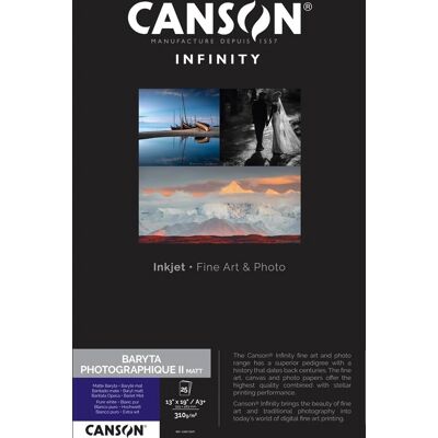 Canson Infinity Baryta Photographique II Matt - 310g - A3+ (25 ark) Canson Infinity Baryta Photographique II Matt - 310g - A3+ (25 ark)