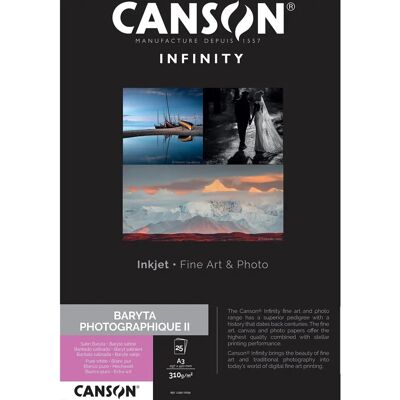 Canson Baryta Photographic II A3 25 Fogli - Carta Fotografica Canson Baryta Photographic II A3 25 Fogli - Carta Fotografica