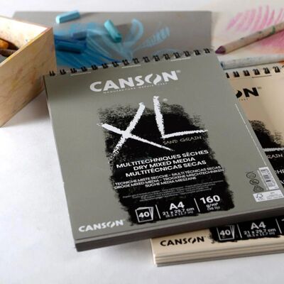 Canson Art Paper Pad - 40 Sheets, A4, Grey - Art Paper Canson Art Paper Pad - 40 Sheets, A4, Grey - Art Paper